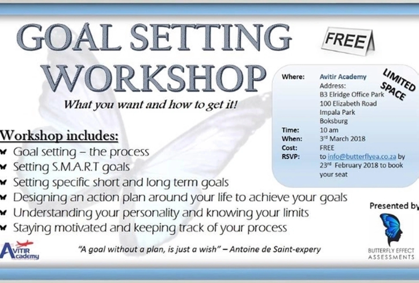 Goal achievement workshop session